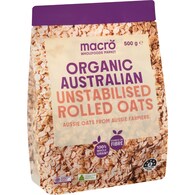 Macro Organic Oats Rolled Unstabilised