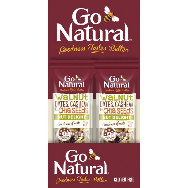 Go Natural Date & Walnut Bar 45g