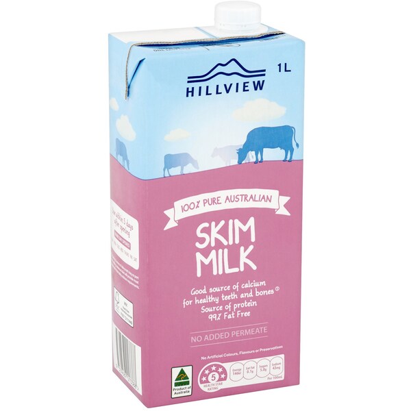 Hillview Skim Milk 1l