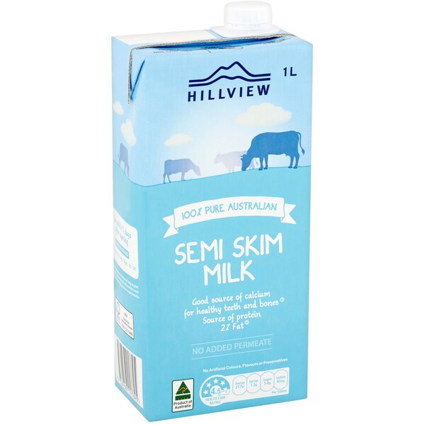 Hillview Light Milk 1l