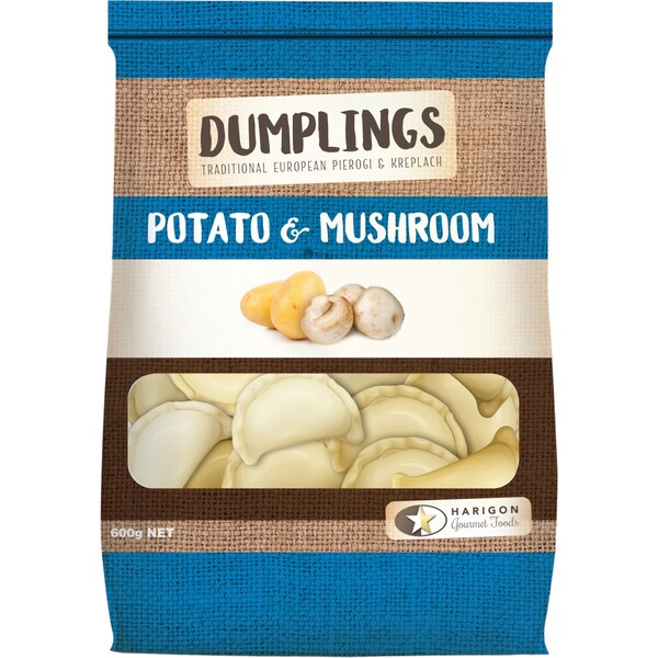 Harigon Gourmet Foods Dumplings Potato & Mushroom 600g