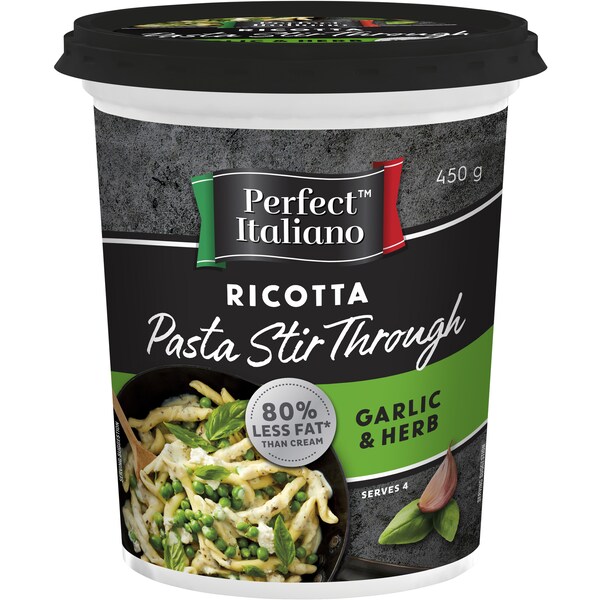 Perfect Italiano Ricotta Pasta Stir Through Garlic & Herb 450g