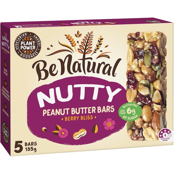 Be Natural Nut Butter Bars Berry Bliss 135g 5 Pack