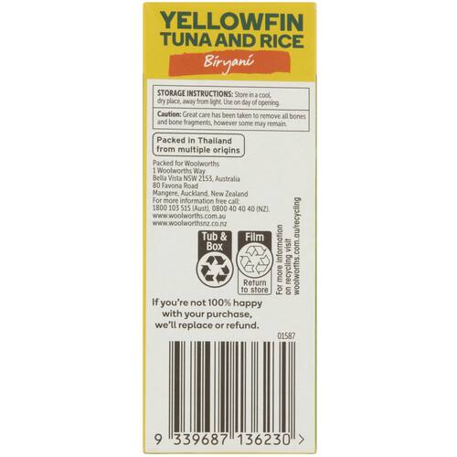 Woolworths Yellowfin Tuna and Rice Biryani 190g bunch