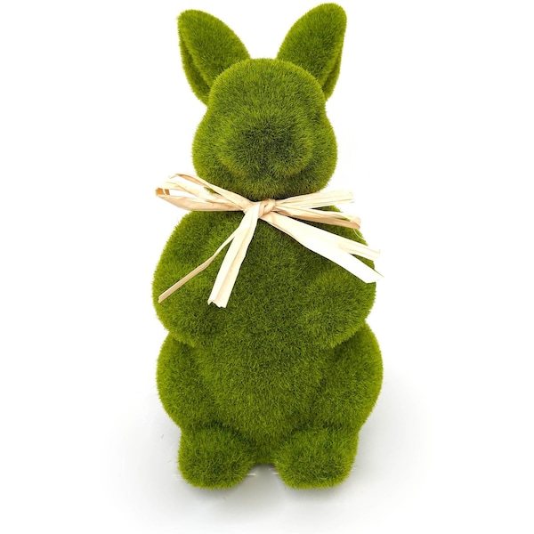 Easter Faux Moss Bunny Green Large Each