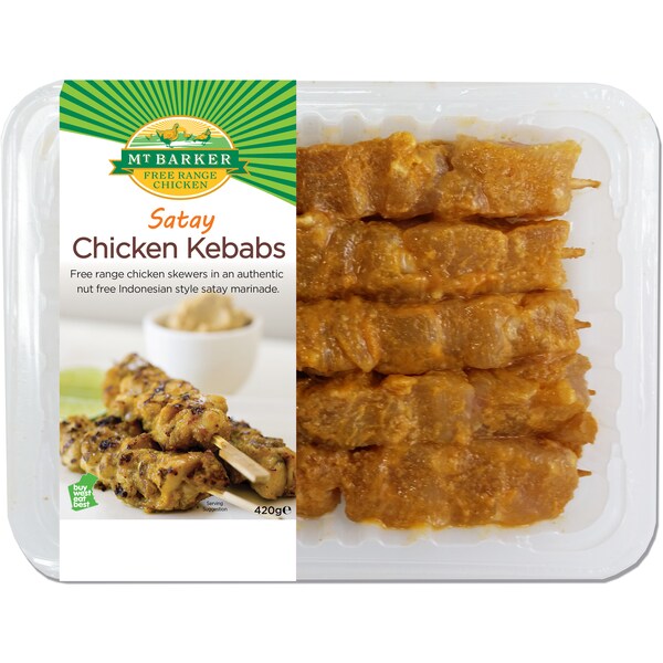 Mt Barker Satay Chicken Kebab  420g