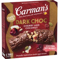 Carman's Muesli Bars Dark Choc Cherry & Coconut