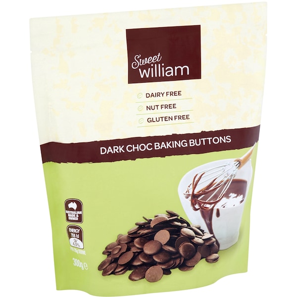 Sweet William Dark Baking Buttons Baking Buttons 300g
