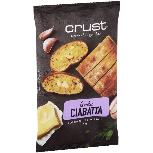 Crust Garlic Ciabatta 210g