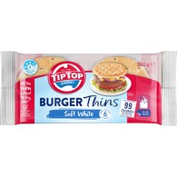 Tip Top Burger Thins Bread Bakery