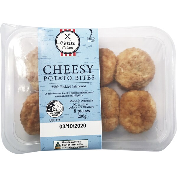 Petite Cuisine Cheesy Potato Bites Chilled Meal 200g