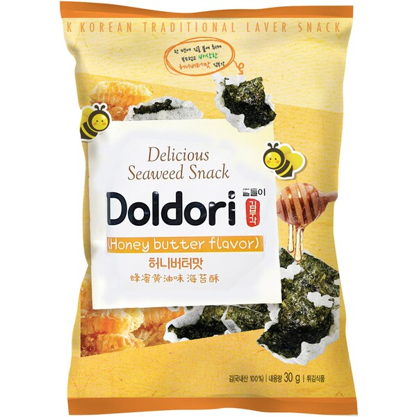 Doldori Seaweed Rice Crisps Honey Butter 30g