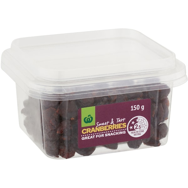 Woolworths Cranberries Snack Pots 150g