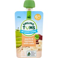 Woolworths Smiling Tums 6 Months+ Apple & Banana With Oats