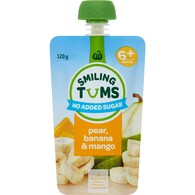 Woolworths Smiling Tums Pear Banana & Mango