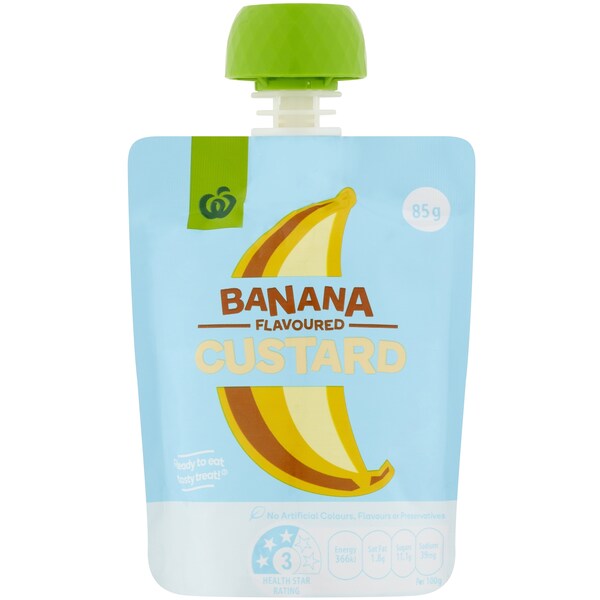 Woolworths Banana Flavoured Custard 85g
