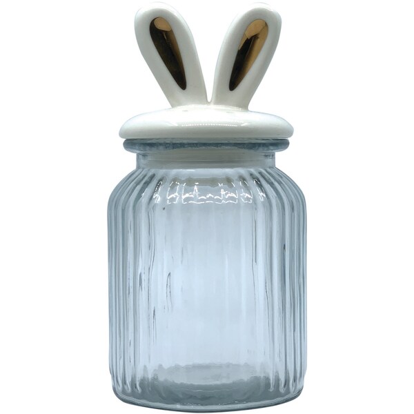 Easter Rabbit Glass Jar Each