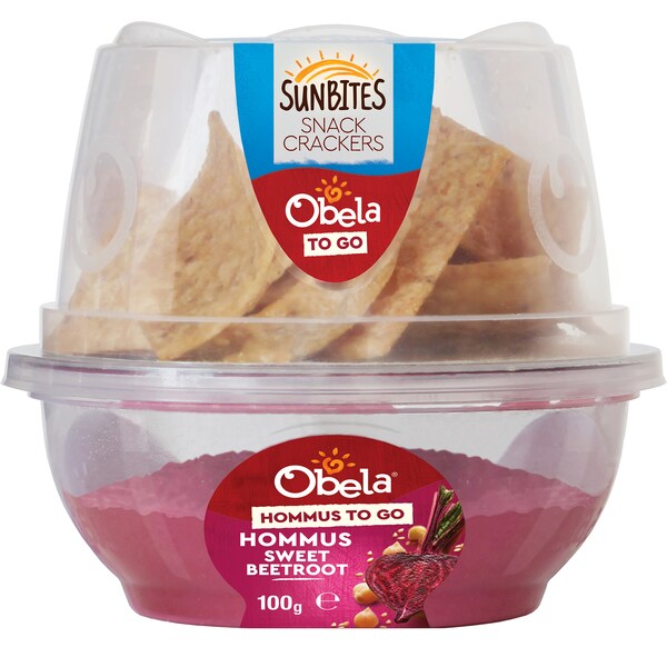 Obela Hommus To Go Beetroot & Sunbites 100g