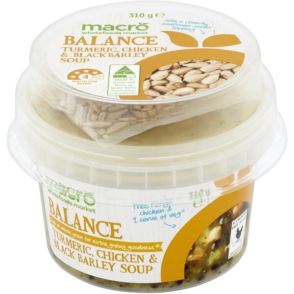 Macro Turmeric Chicken & Black Barley Soup 310g