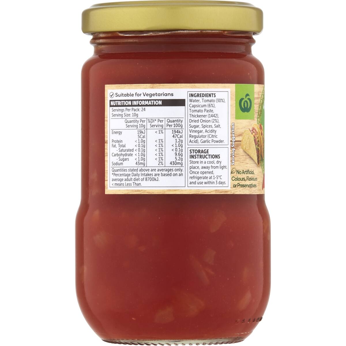 Woolworths Taco Sauce Mild 240g bunch
