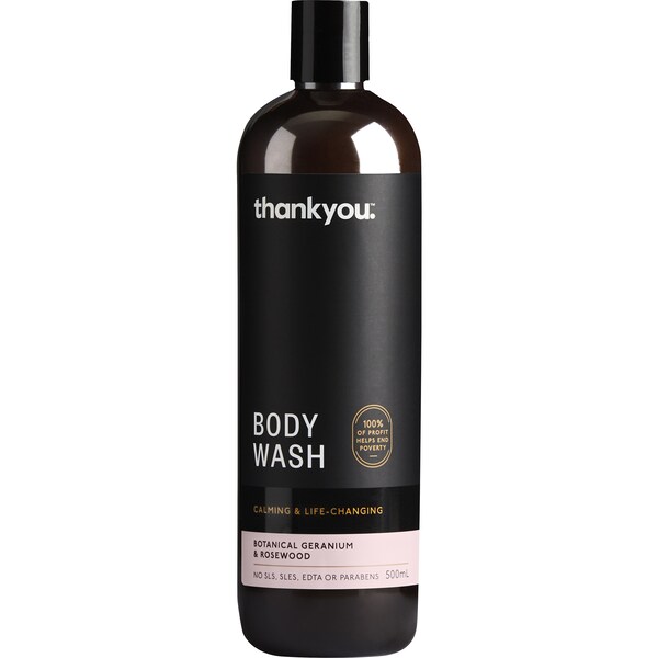 Thankyou. Body Wash - Botanical Geranium & Rosewood 500mL