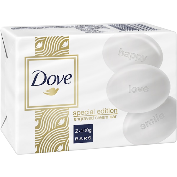 Dove Special Edition Engraved Bar Soap 100g x 2 pack