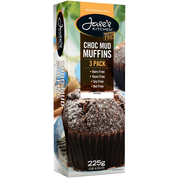 Jase's Kitchen Gluten Free Choc Muffin 3 Pack