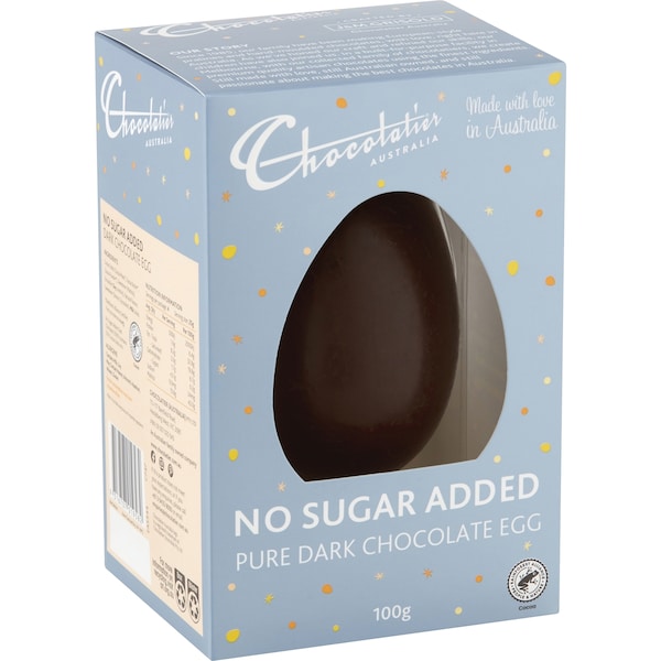 Chocolatier Sugar Free Dark Choc Egg 100g