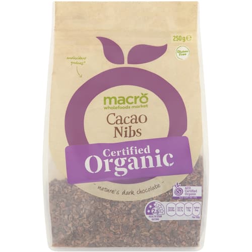 Macro Organic Cacao Nibs Cacao Nibs 250g bunch