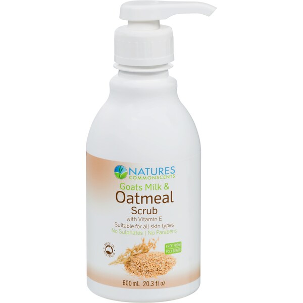 Natures Commonscents Goats Milk Oatmeal Scrub 600mL