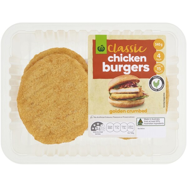 Woolworths Rspca Chicken Burger 340g