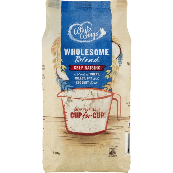 White Wings Wholesome Blend Self Raising Flour 500g