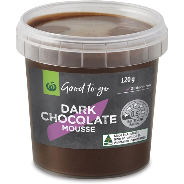 Woolworths Good To Go Dark Chocolate Mousse 120g
