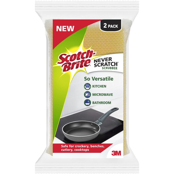 Scotch Brite Never Scratch Scrubber 2 Pack