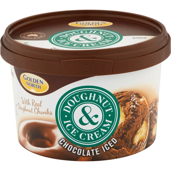 Golden North Chocolate Iced Doughnut Ice Cream 525ml