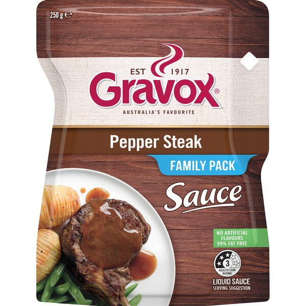 Gravox Pepper Steak Liquid Sauce Pouch 165g