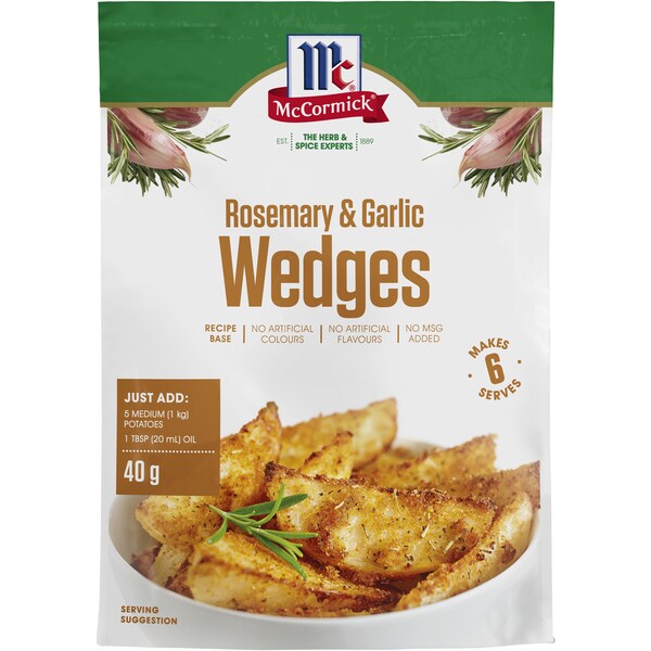 McCormicks Rosemary & Garlic Wedges 40g