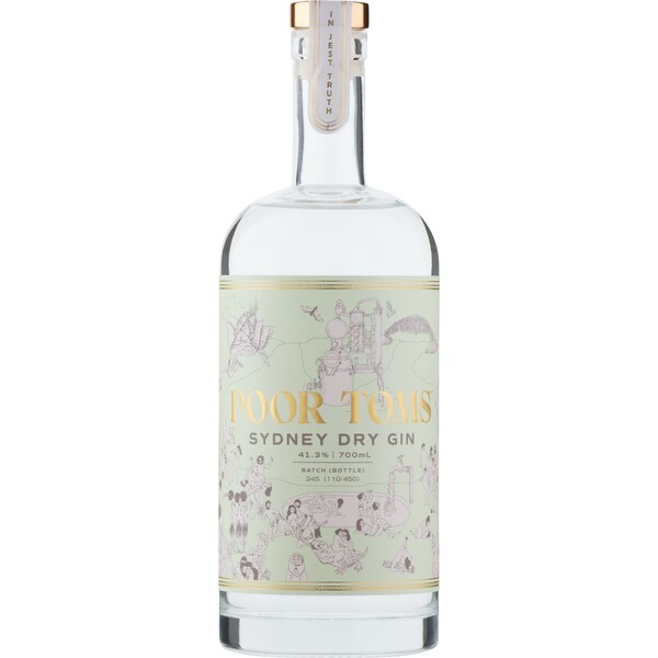 Poor Toms Sydney Dry Gin 700ml
