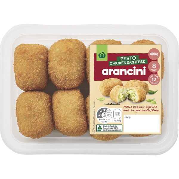 Woolworths Arancini Bites Pesto Chicken Chilled Meal 400g