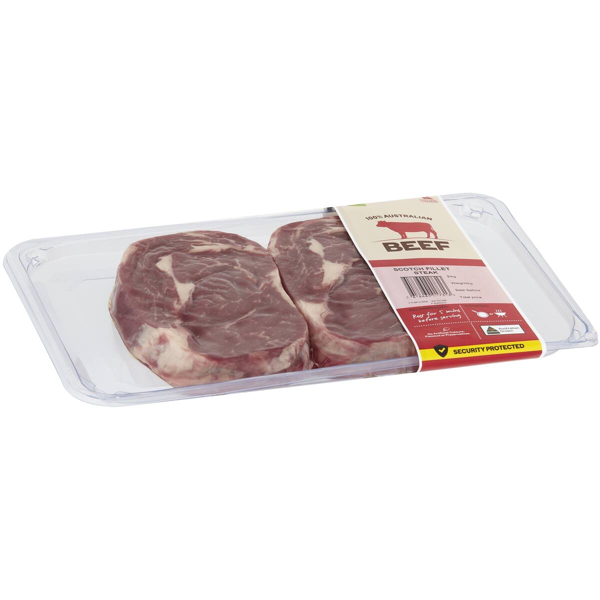 Woolworths Beef Scotch Fillet Steak Medium 250g 650g bunch