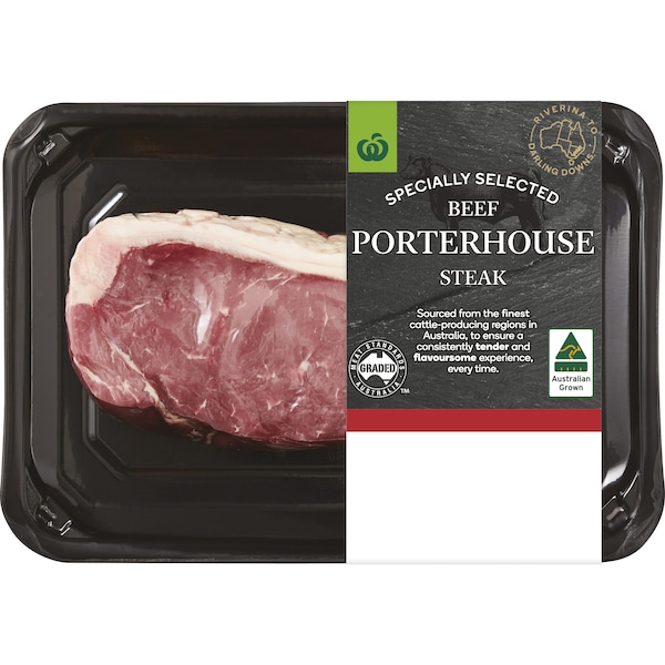 Woolworths Specially Selected Beef Porterhouse Steak 260g - 500g
