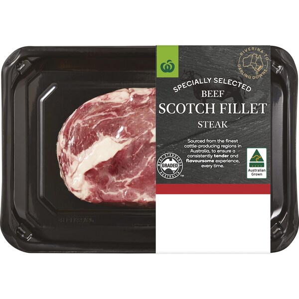 Woolworths Specially Selected Beef Scotch Fillet Steak 300g - 550g