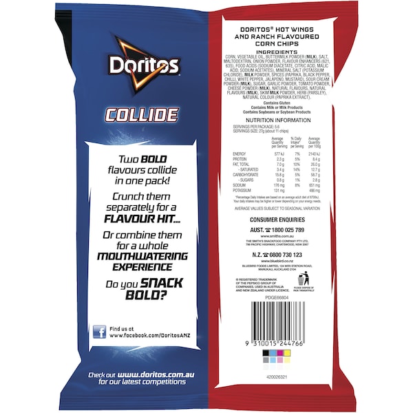 Doritos Collide Wings Ranch 150g