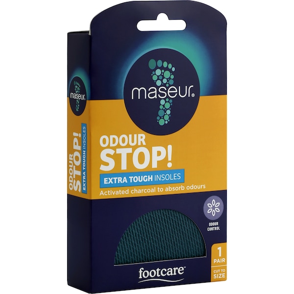Maseur Odour Stop Extra Tough Insole Footcare 1 Pair