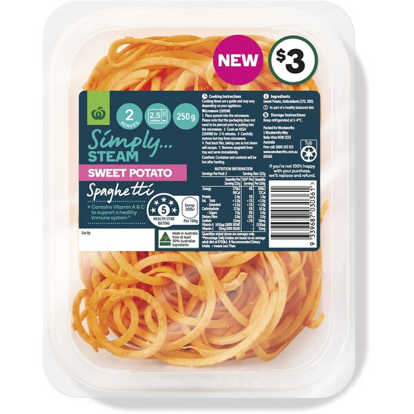 Woolworths Sweet Potato Spaghetti 250g