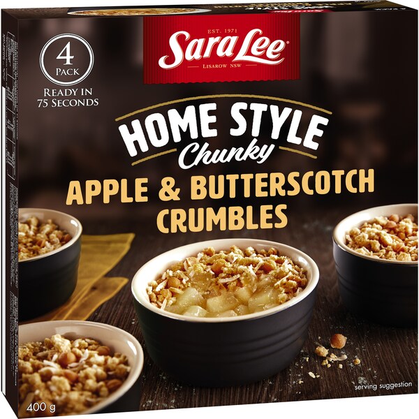 SaraLeeIncrdblyAple &BtrscotchCrmble400g