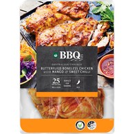 Woolworths BBQ Boneless Butterflied Chicken Mango & Sweet Chilli
