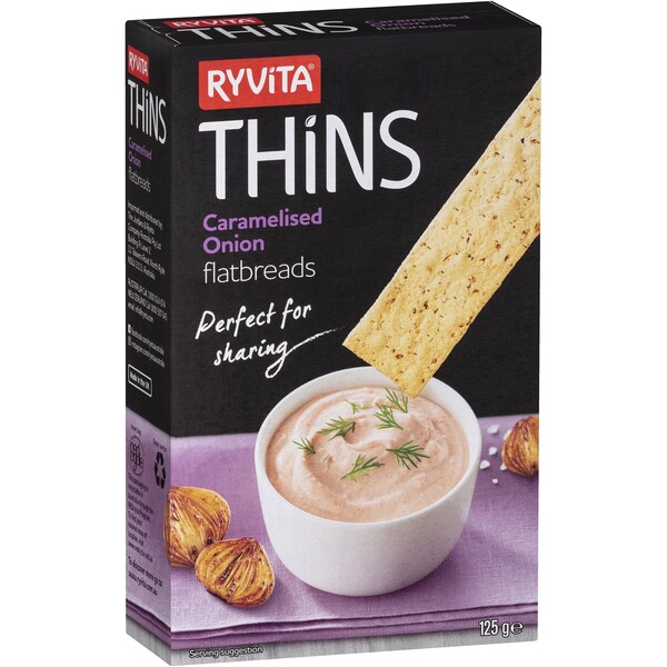 Ryvita Thins Flatbread Caramalised Onion 125g