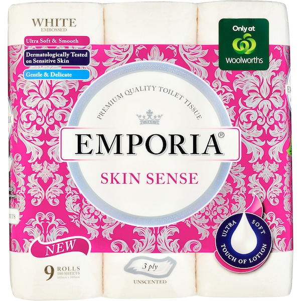 Emporia Skin Sense Toilet Tissue 9 Pack