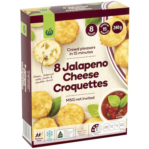 Woolworths Cheese & Jalapeno Croquettes 240g